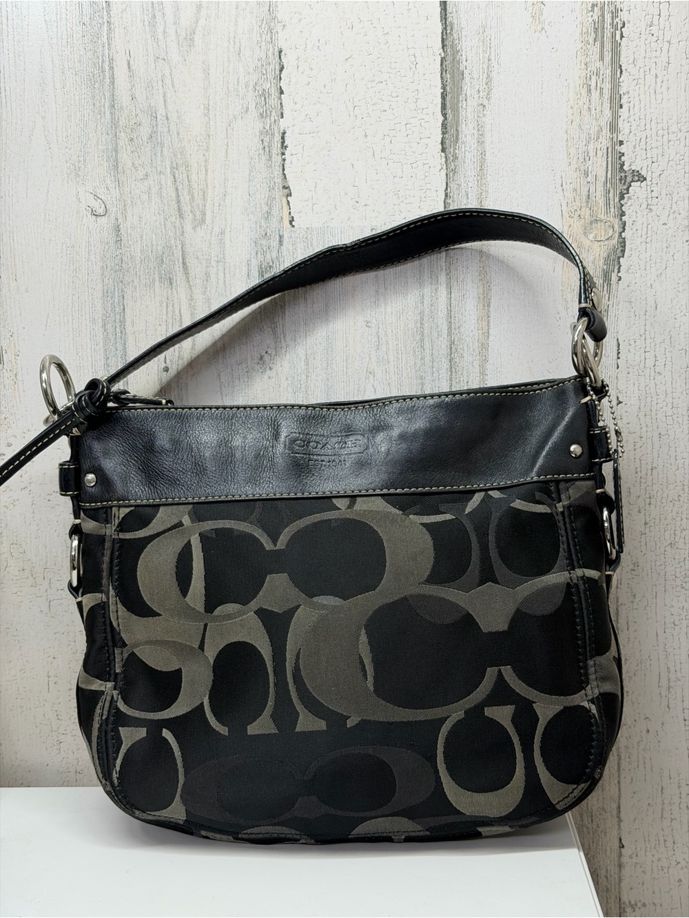 Coach Zoe Optic Signature Shoulder Bag